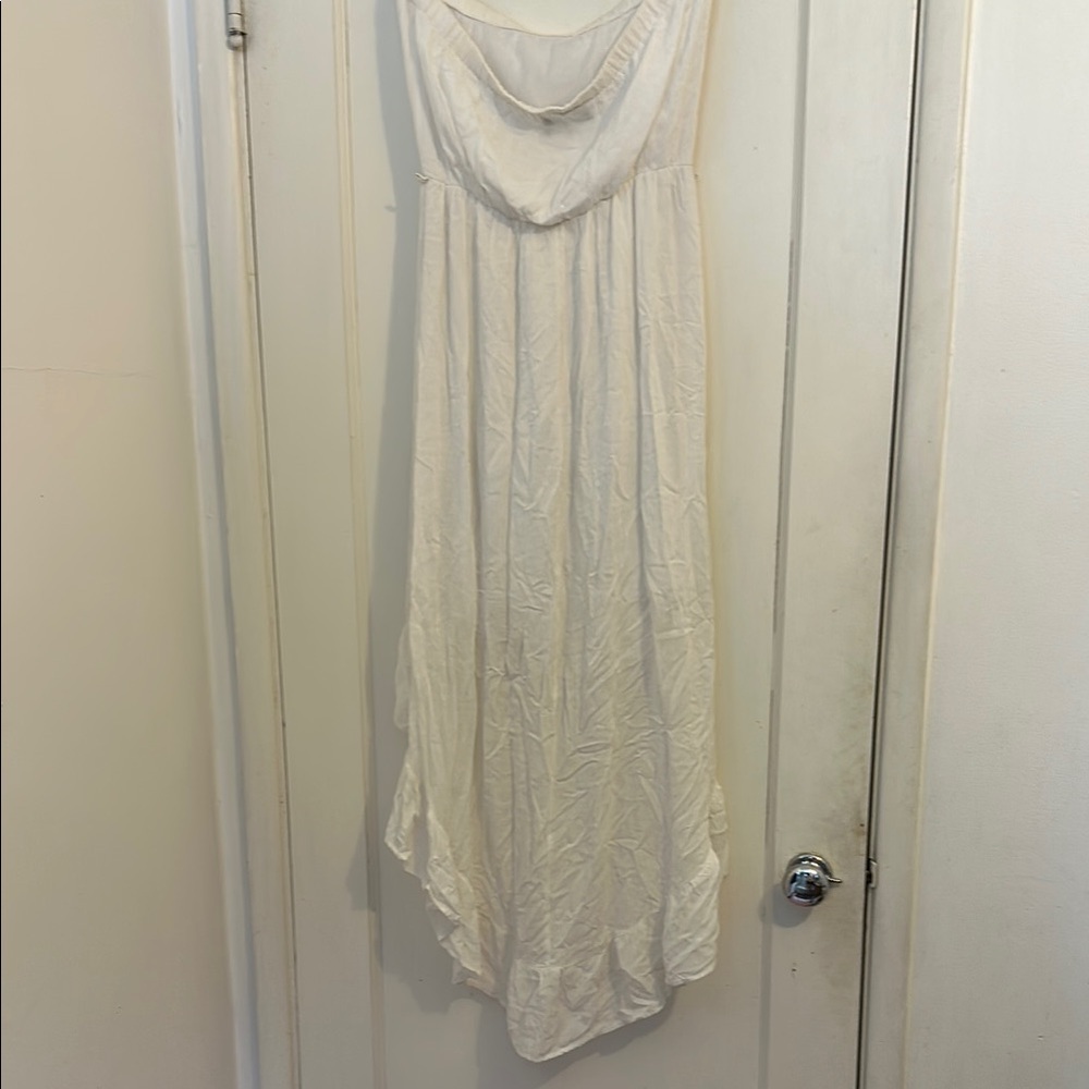Blake Strapless White Hi-Low Dress - Picture 4 of 6